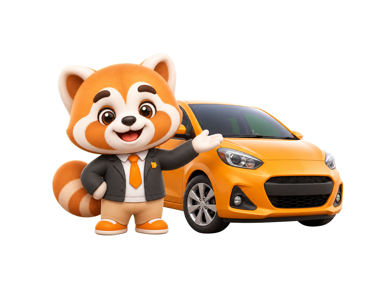 CheckDi mascot helping with car insurance